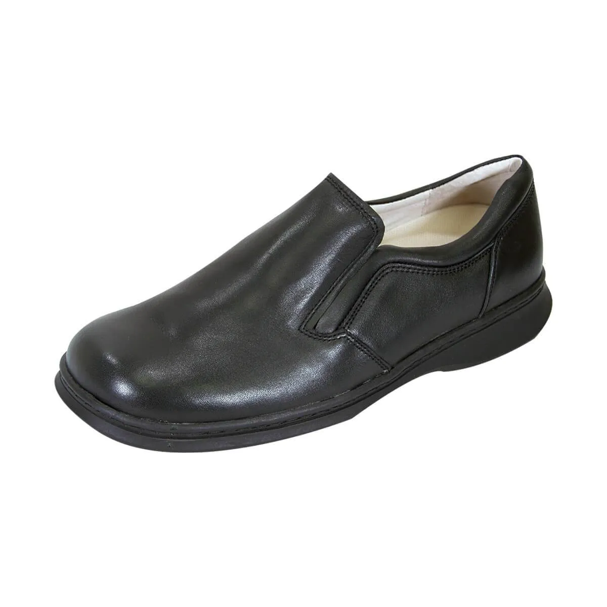 24 HOUR COMFORT 3010 Jason Men's Wide Width Leather Slip-On Shoes