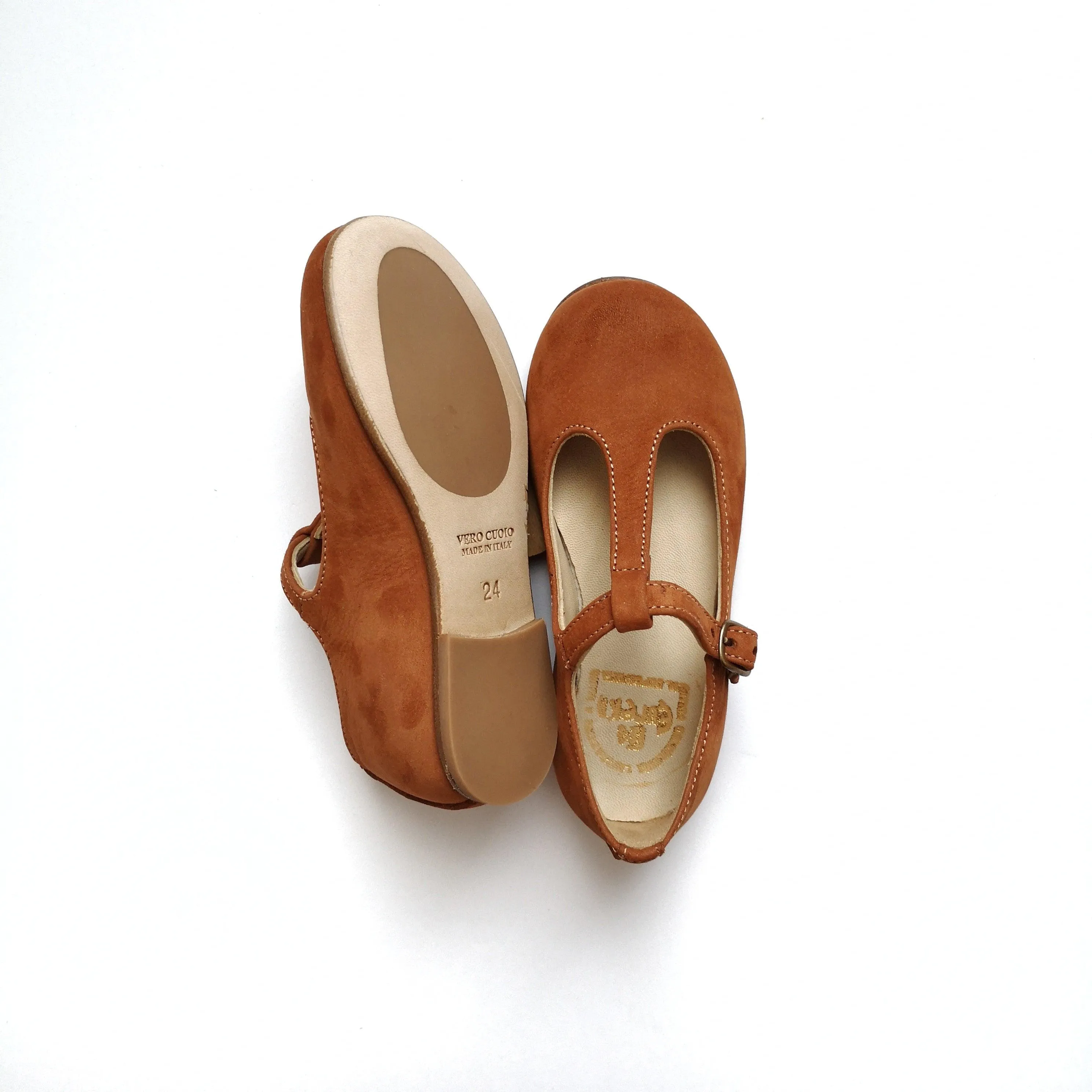 [30%OFF] T-strap Ballerina -morbidone CARAMEL CAFE (in-stock)