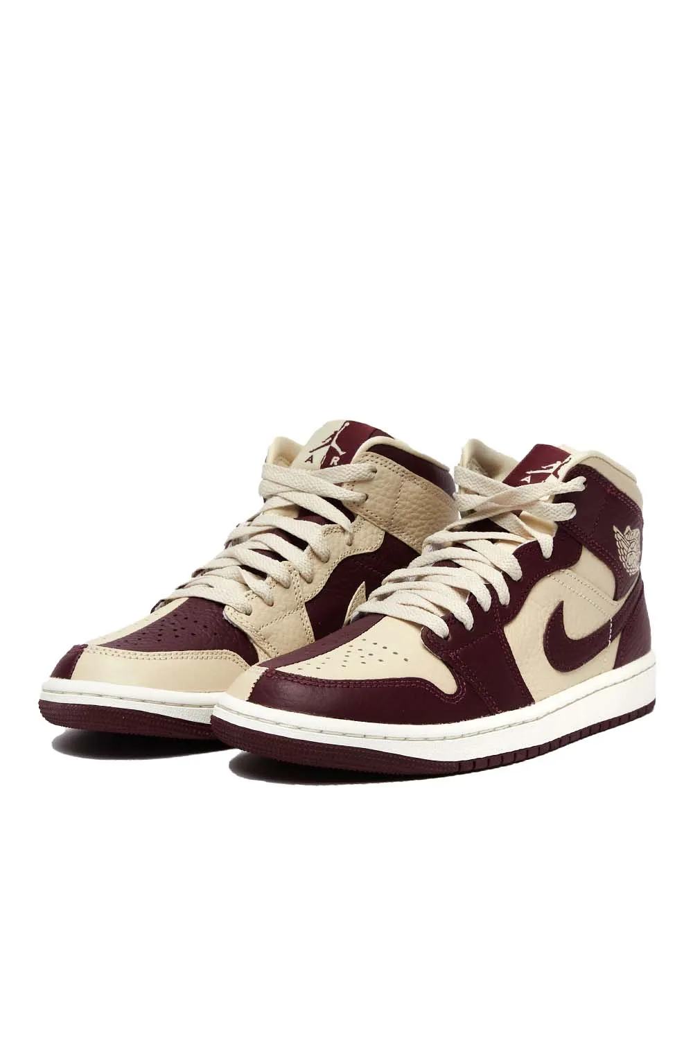 Air Jordan Womens 1 Mid SE Shoes 'Split Beach Cherrywood'