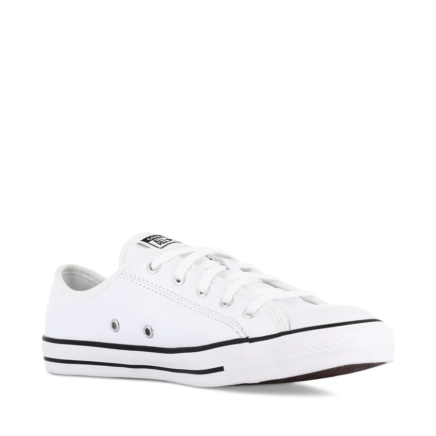 ALL STAR DAINTY LOW LEATHER CORE - WHITE BLACK WHITE