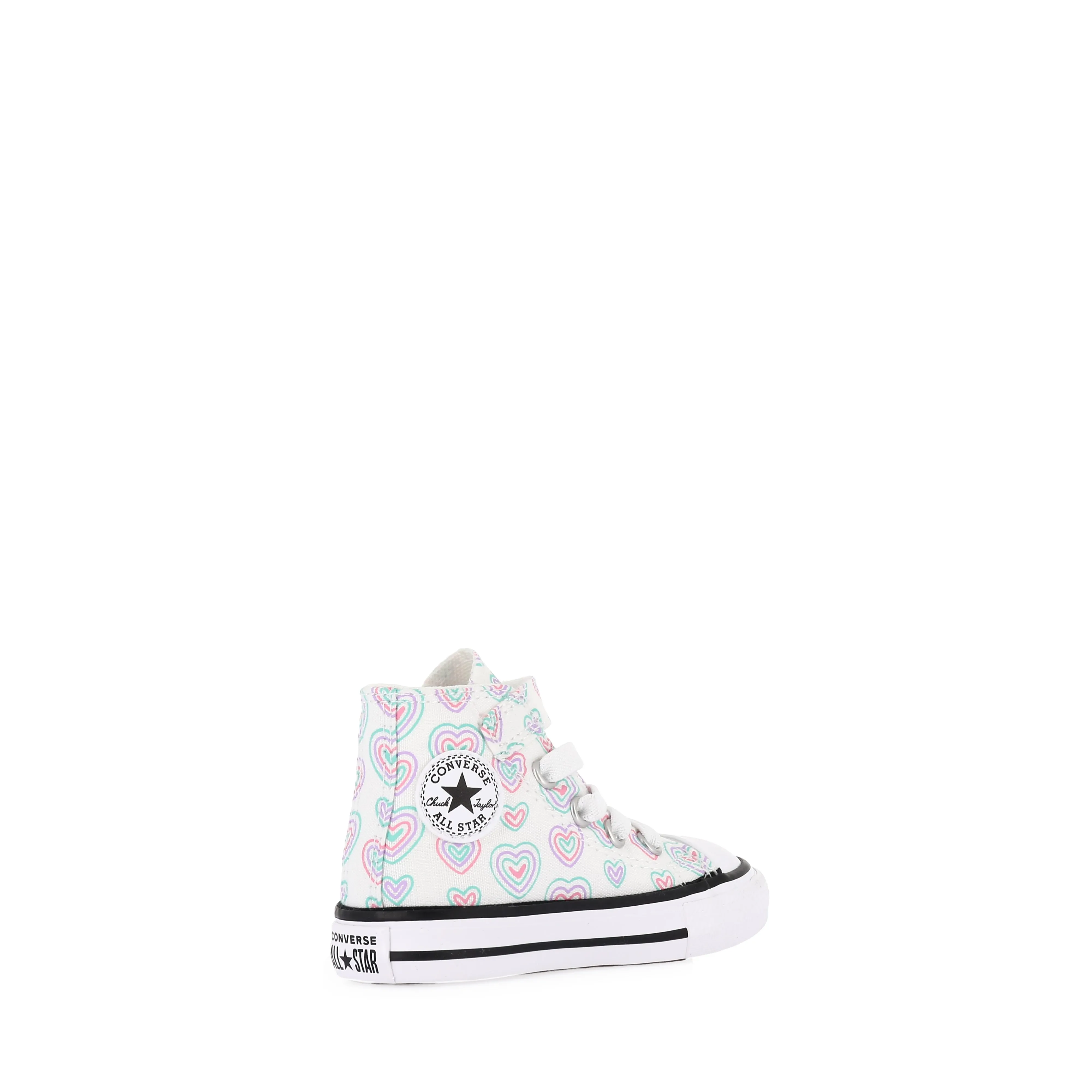 ALL STAR HI INFANT HEARTS EASY-ON - WHITE/OOPS PINK/WHITE