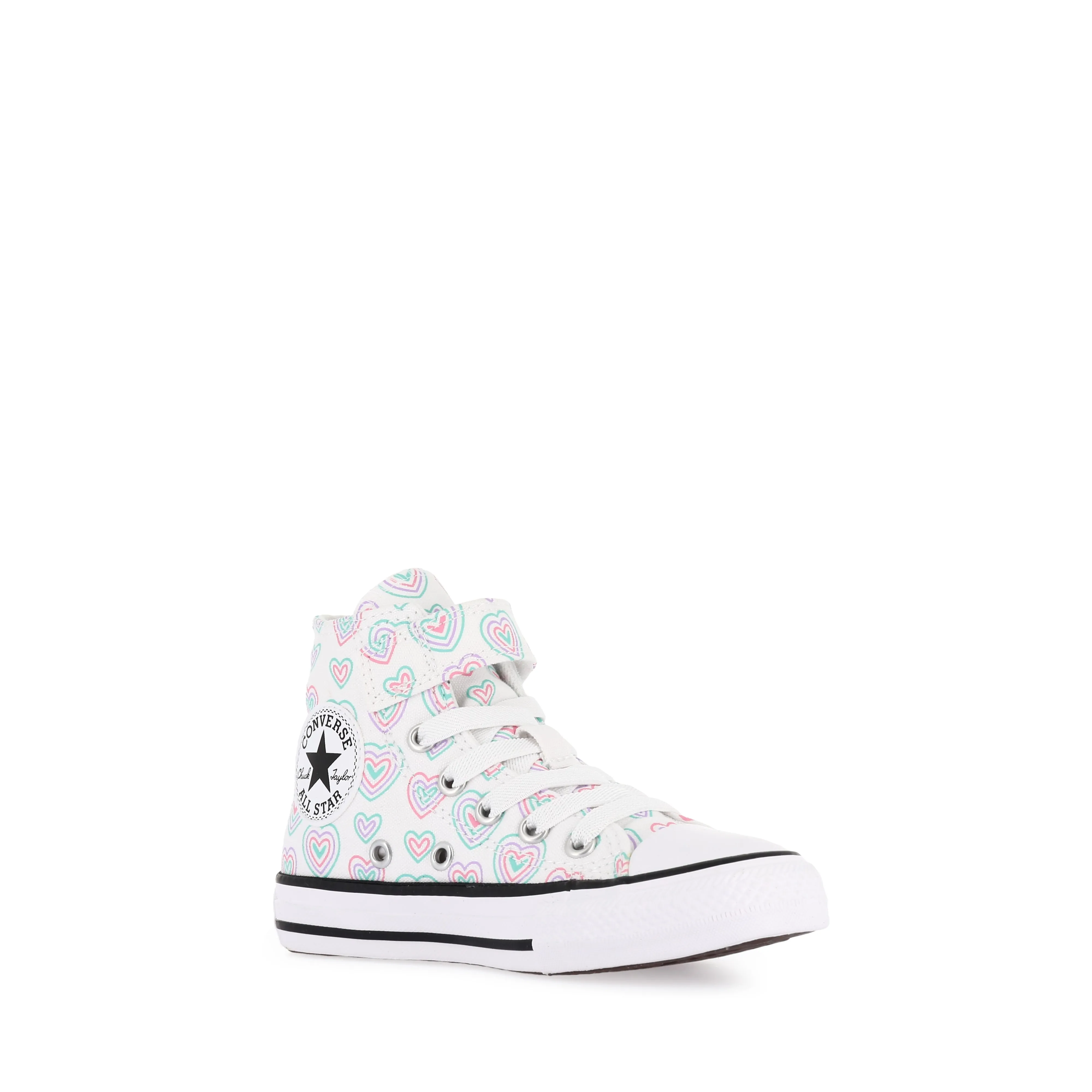 ALL STAR HI KIDS HEARTS EASY-ON - WHITE/OOPS PINK/WHITE