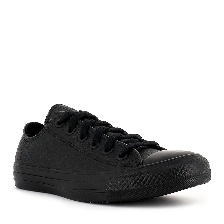 ALL STAR LOW LEATHER - BLACK MONO