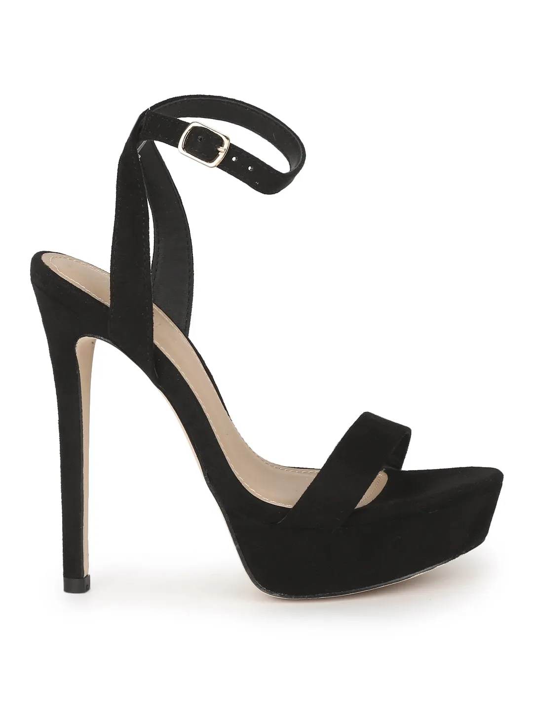 Black Micro High Platform Stiletto