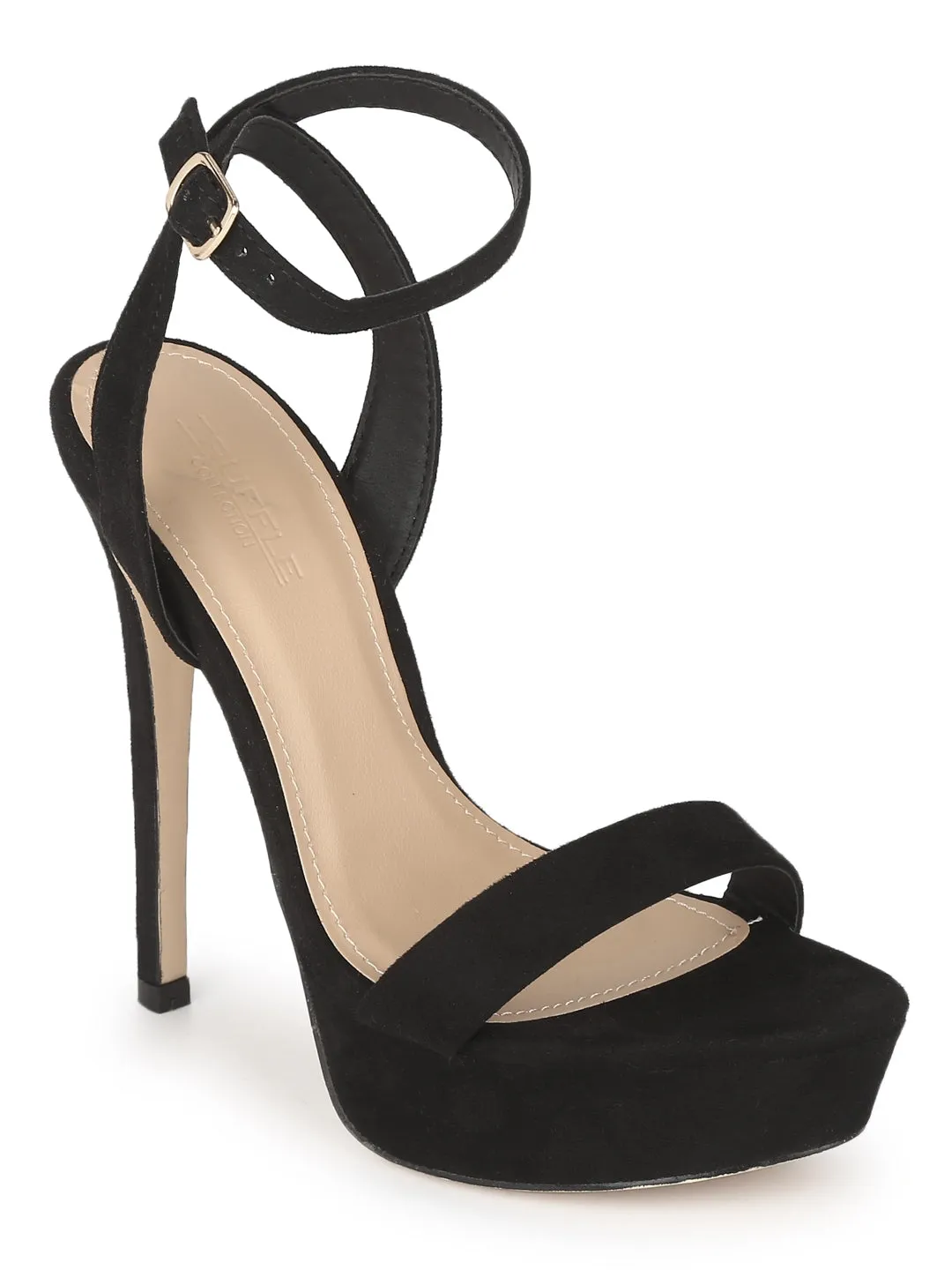 Black Micro High Platform Stiletto