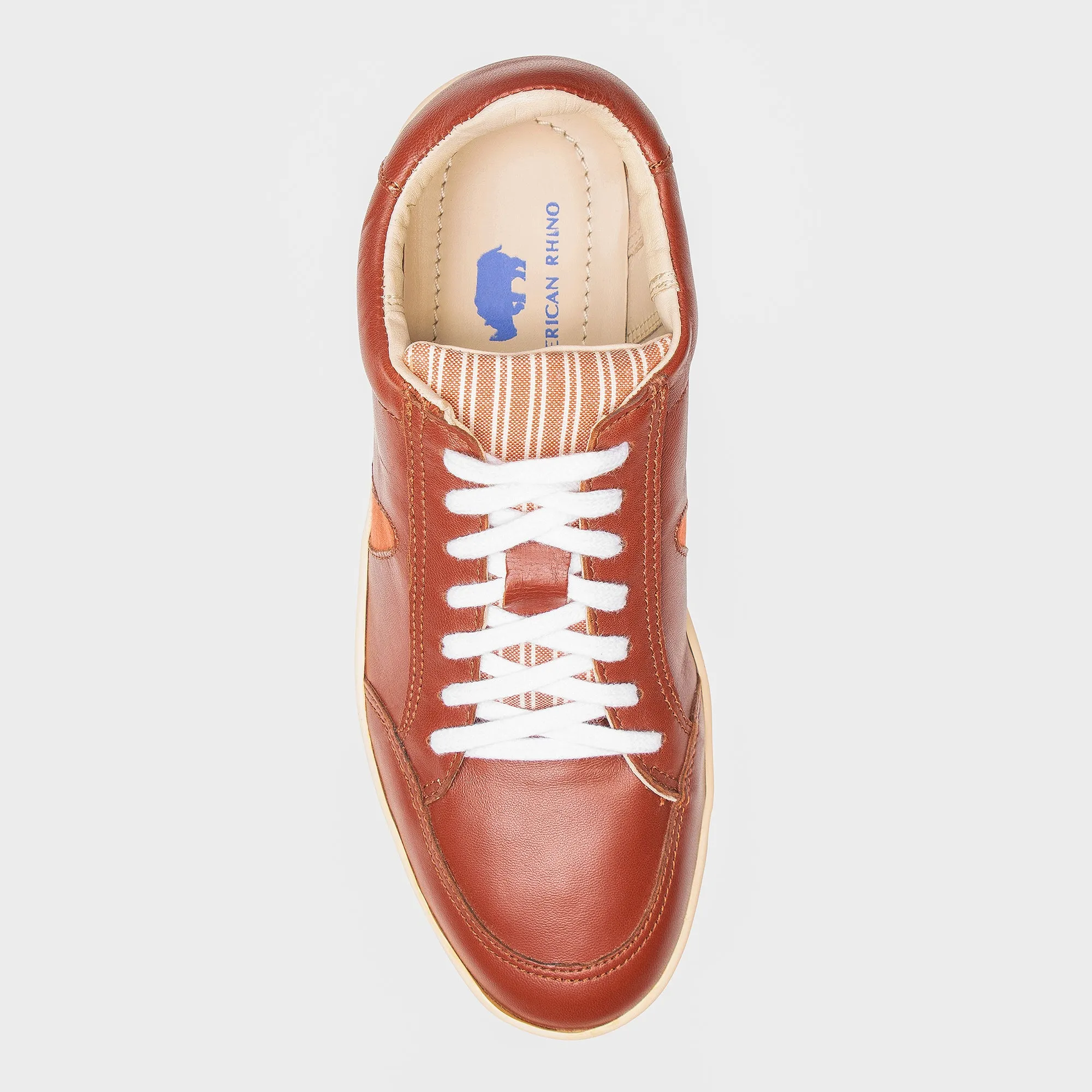 Brown Leather Tan Horn Nomad Classic Unisex Sneakers