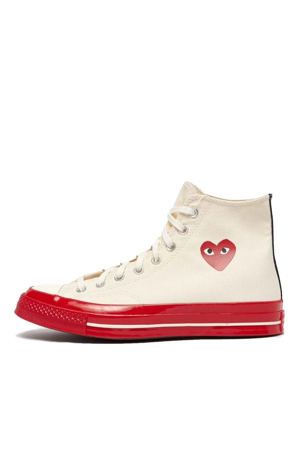 Comme des Garcons PLAY x Converse Chuck 70 High Shoes Egret/Red