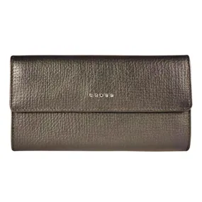 Cross Rtc Women Women'S Flap Wallet With Back Zip - Brown Ac778302N-3