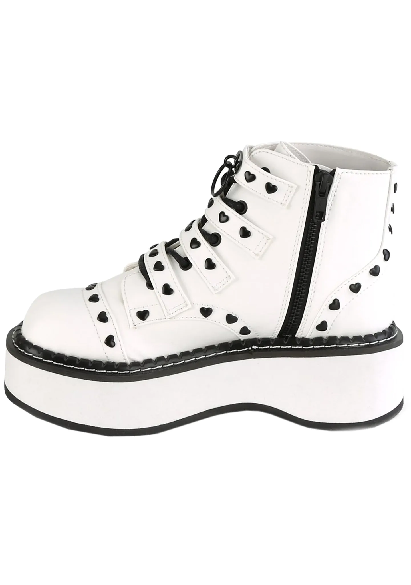 EMILY 315 Pure Love White Platform Boots