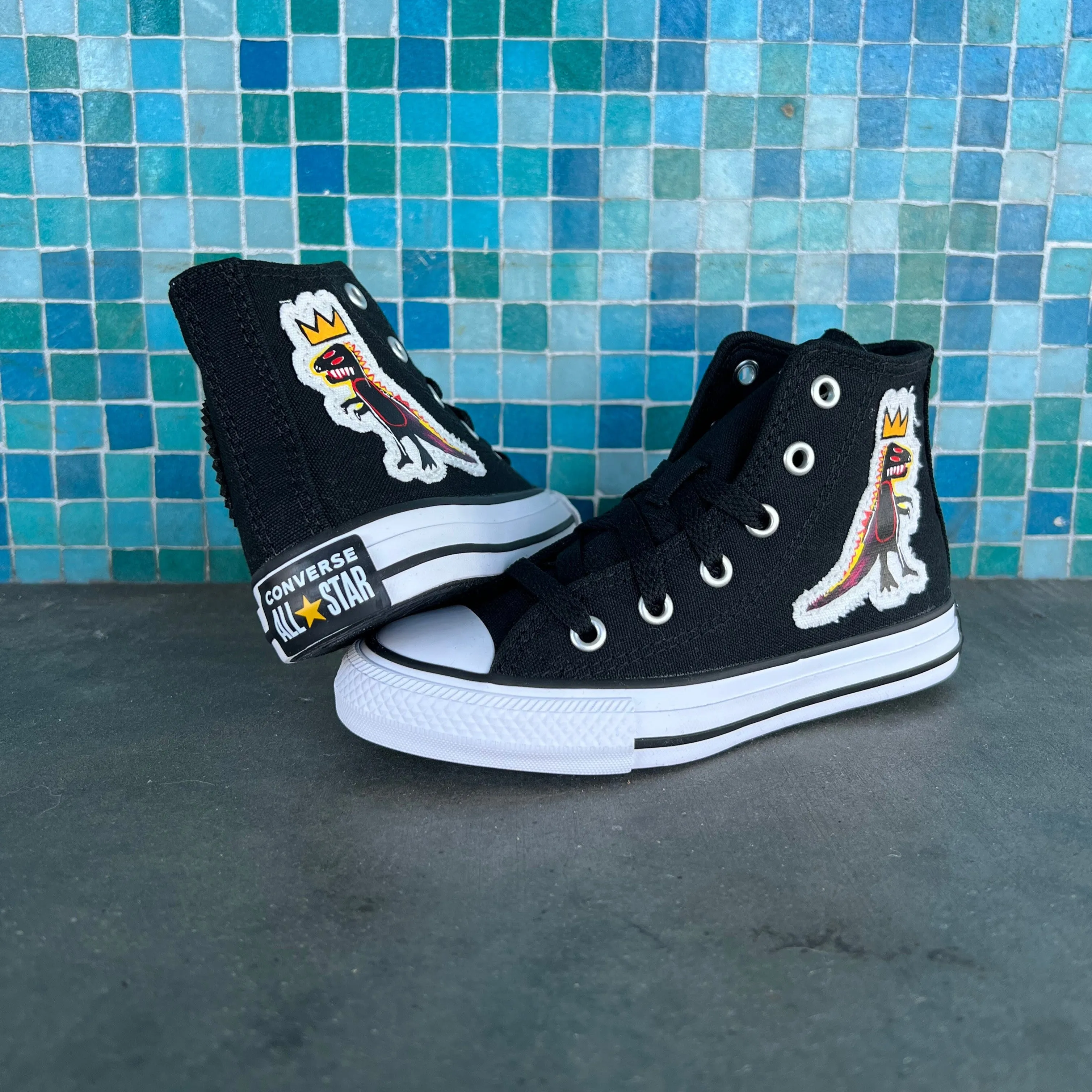 Jean-Michel Basquiat x Converse All-Star High Top Preschool Pez Dispenser Dinosaur