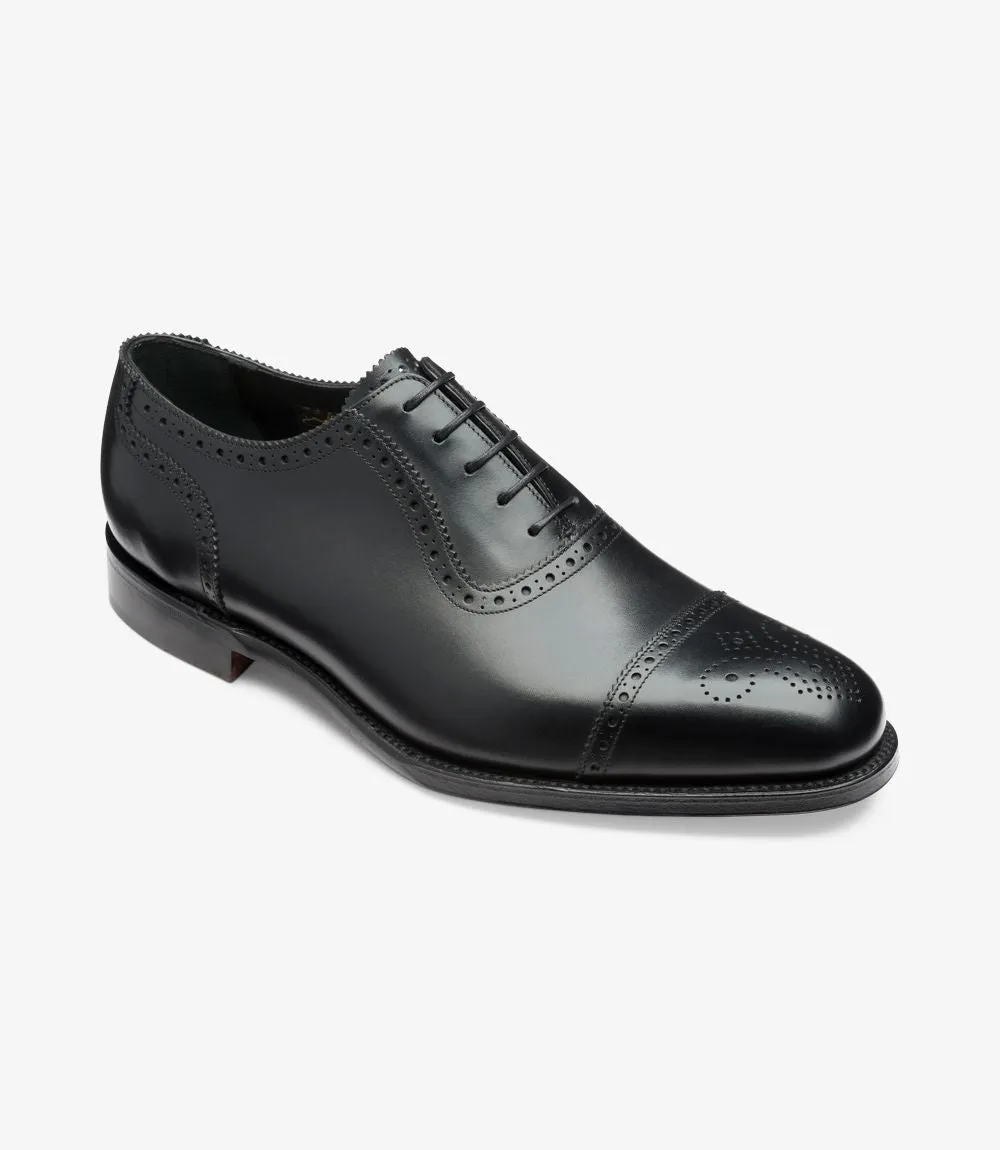 LOAKE Strand- Premium Semi Brogue shoes - BLACK