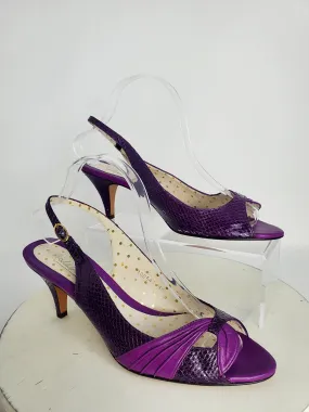 Lulu Guiness Size 9 (40) Purple Slingback Pumps NWOB