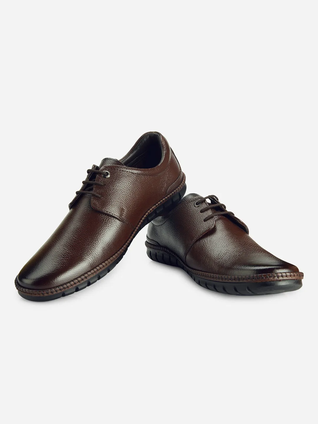 Men's Brown Comfort Fit Semi Formal Lace Up (ID2072)