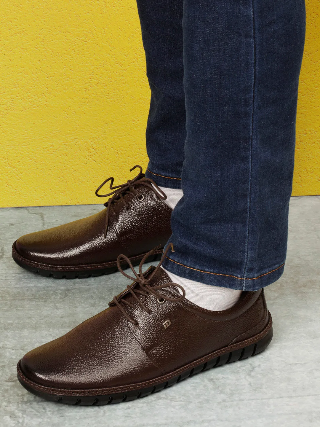 Men's Brown Comfort Fit Semi Formal Lace Up (ID2072)