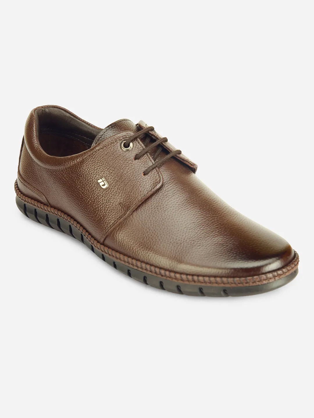 Men's Brown Comfort Fit Semi Formal Lace Up (ID2072)