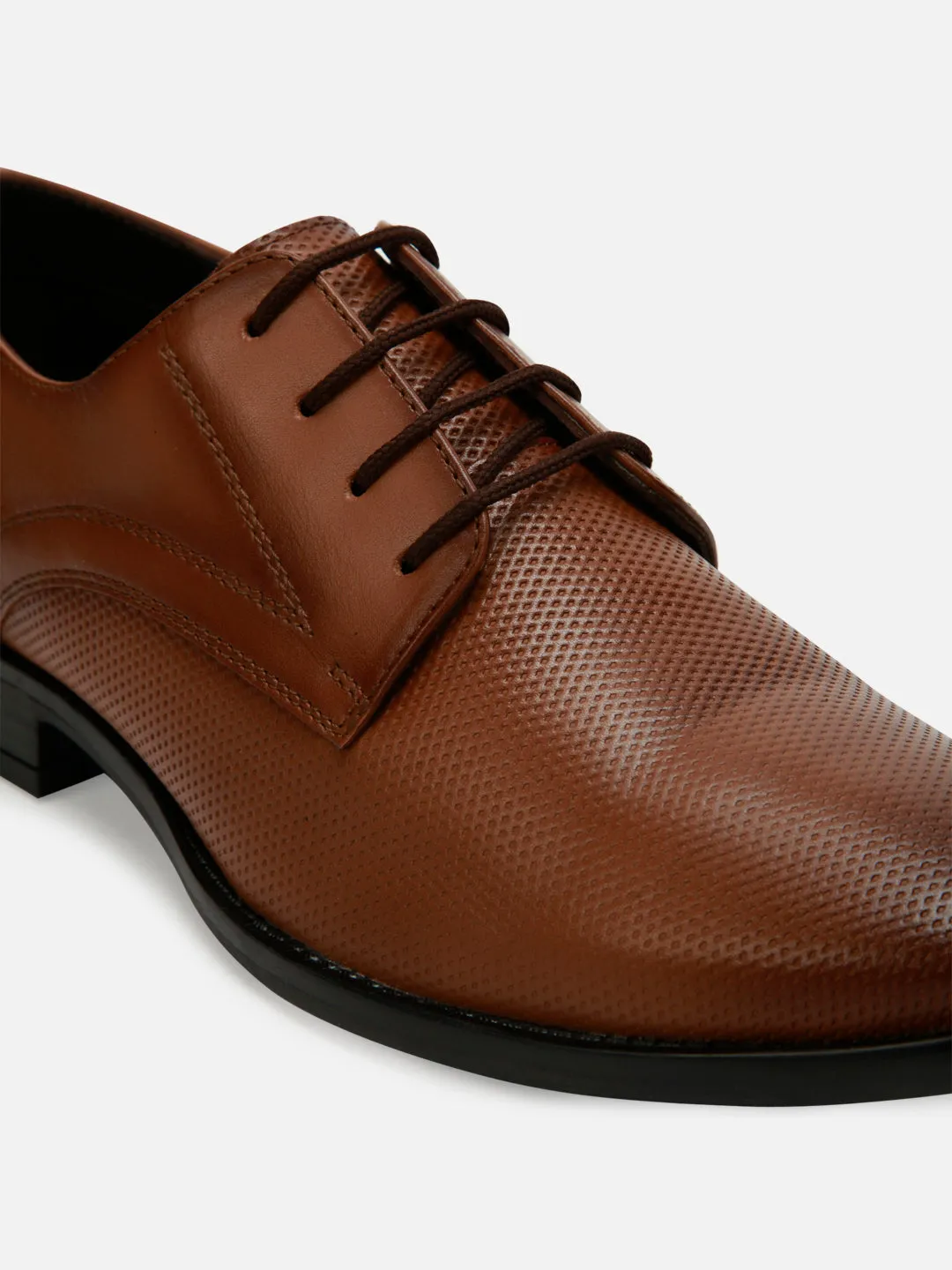 Men's Tan Regular Toe Textured Finish Formal (ID2139)