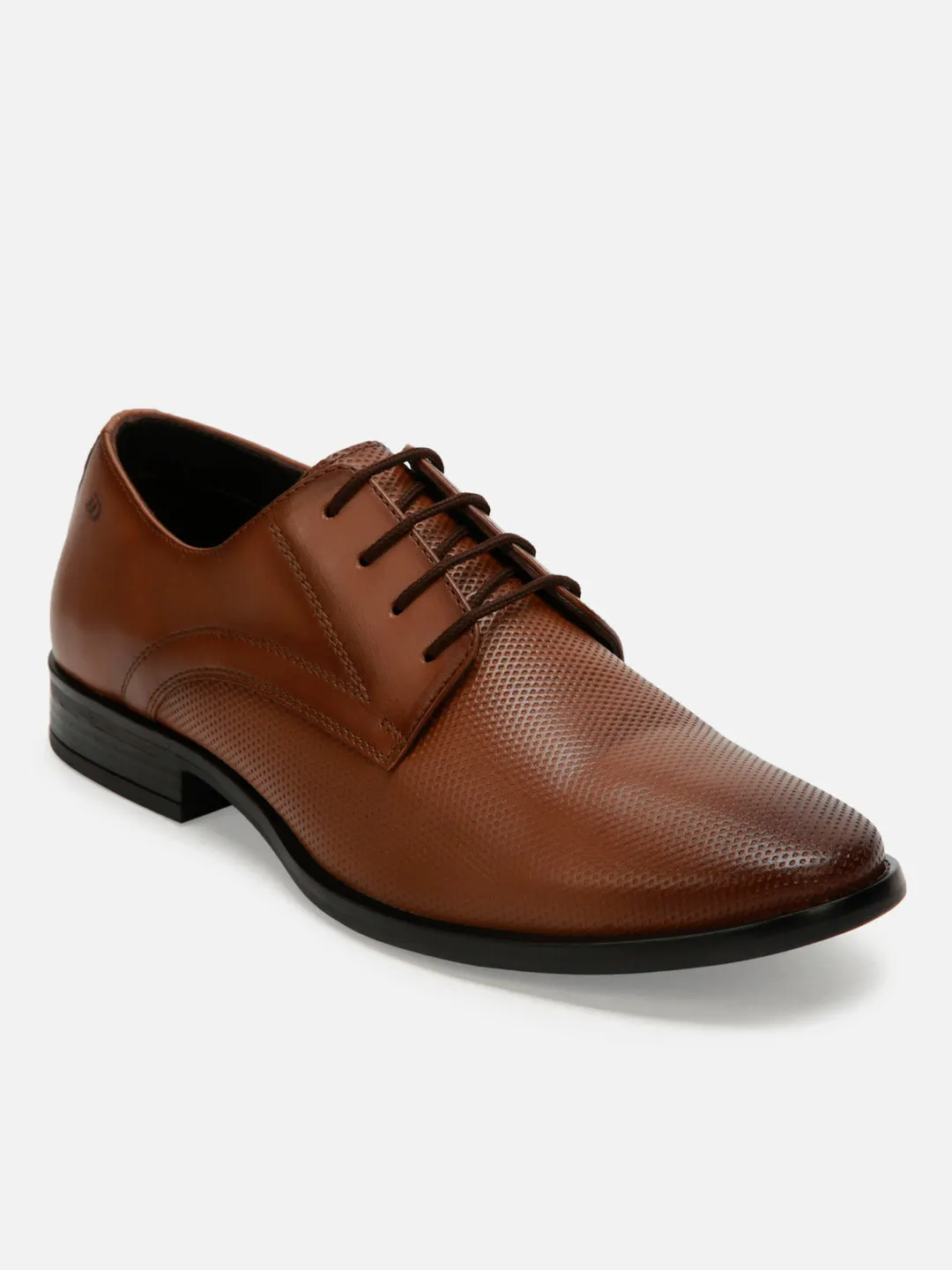 Men's Tan Regular Toe Textured Finish Formal (ID2139)