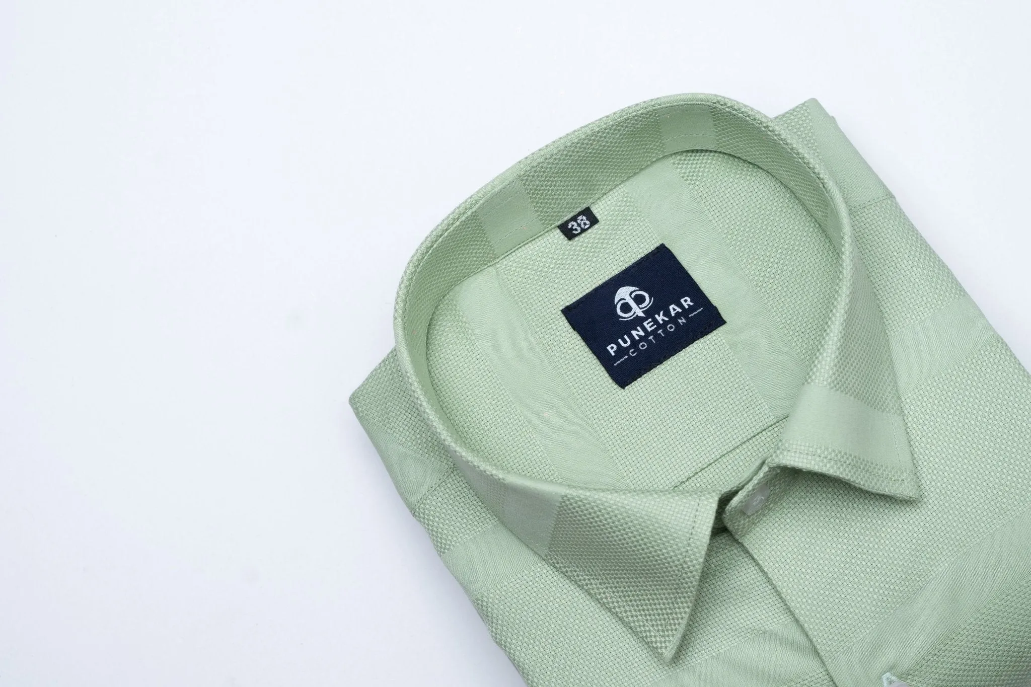 Pista Green Color Pure Cotton Wide Stripe Shirt For Men