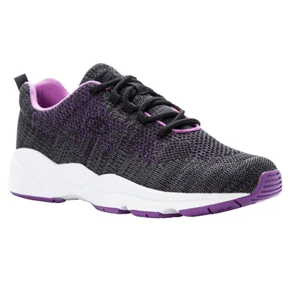 Propet Women's Stability Diabetic Shoe - Stability Fit WAA072M- Black/Berry