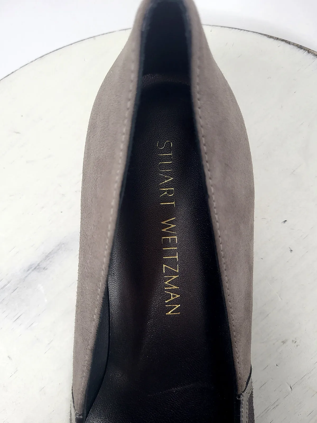 Stuart Weitzman Size 8.5N Gray Studded Flats NWOB