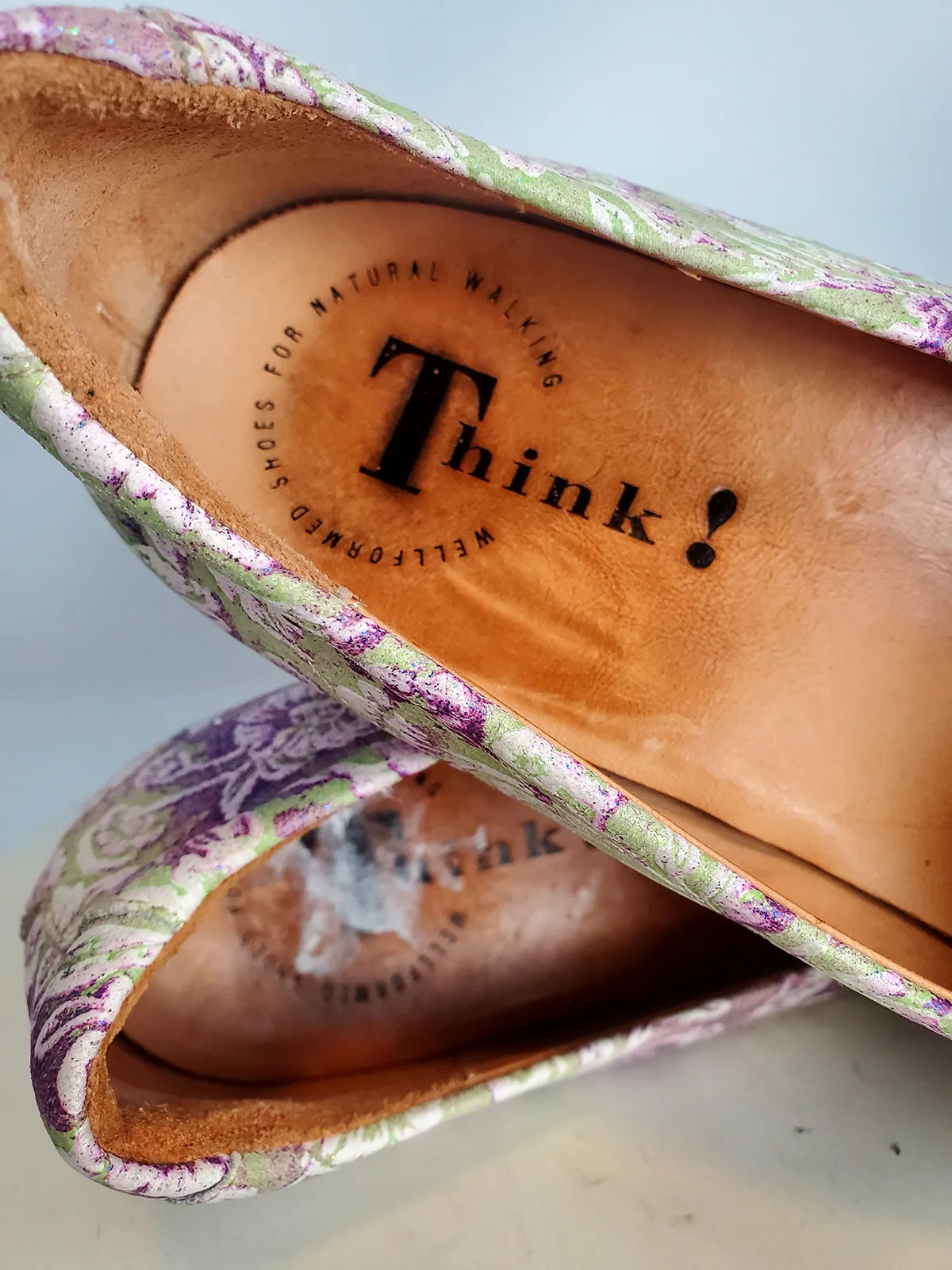 Think! Size 9 Purple & Green Mary Jane Shoes