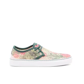 Vegan sneaker mesh white flowers SID014