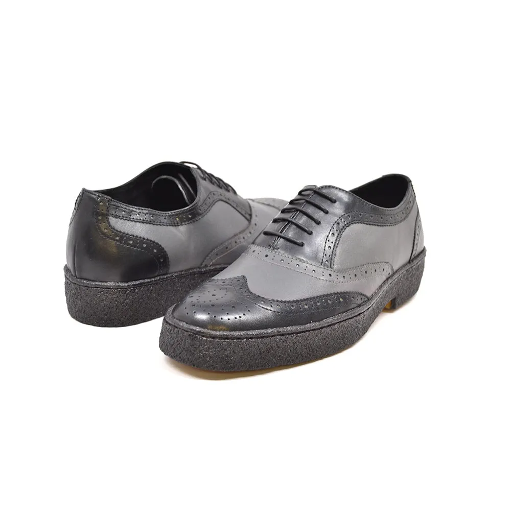 Wingtips Gray & Black Low Cut